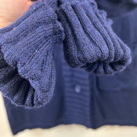 Patagonia Lambswool Knit Cardigan Navy Blue Medium - Picture 6 of 7
